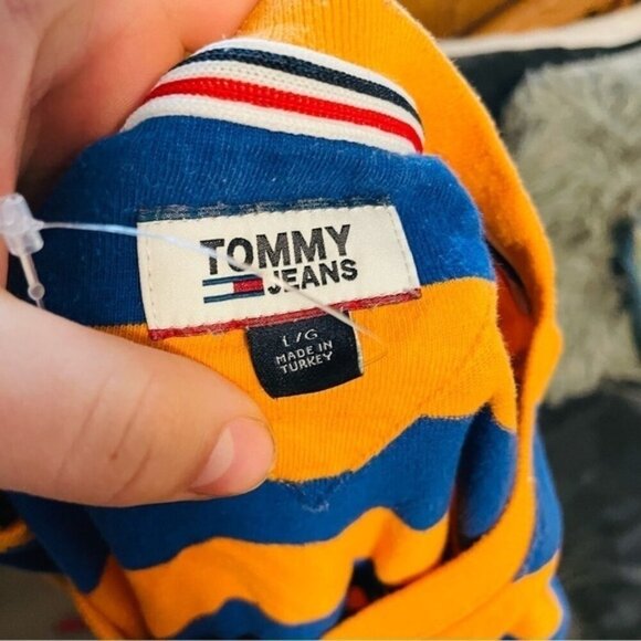 Tommy Jeans Vintage Striped T-Shirt Large - Picture 4 of 6